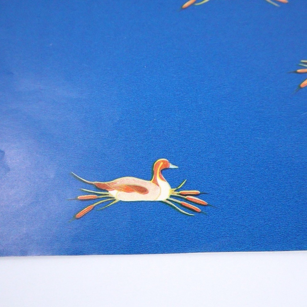VTG Mallard Duck Blue All Occassion Uncut Gift Wrap Wrapping Paper NOS - Picture 2 of 5